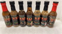 7 assorted artesian KM sauces