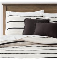 5 pc king modern stripe comforter set