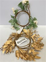 12 faux floral garland wreaths for decor