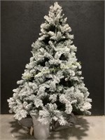 8' Snowy Christmas Tree w/ Lights
