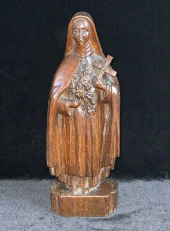 Carved Wood Statue of Mary