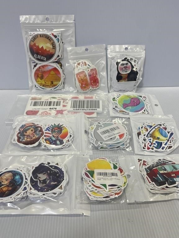 Large lot of assorted sticker packs