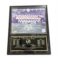 2000 World Series Champions Yankees Plaque