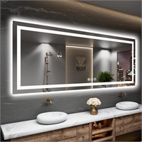 LED Bathroom Mirror 72"x 36"with Front & Backlight