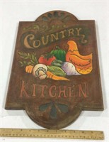 Wood Kitchen sign 12in x 1in x 19in