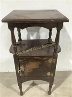 Antique H.T. Cushman Mahogany Smoking Table