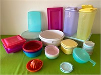 Multicolored Tupperware Food Storage Containers