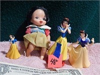 Bag of 4 Vintage Snow White Dolls/ Figurines