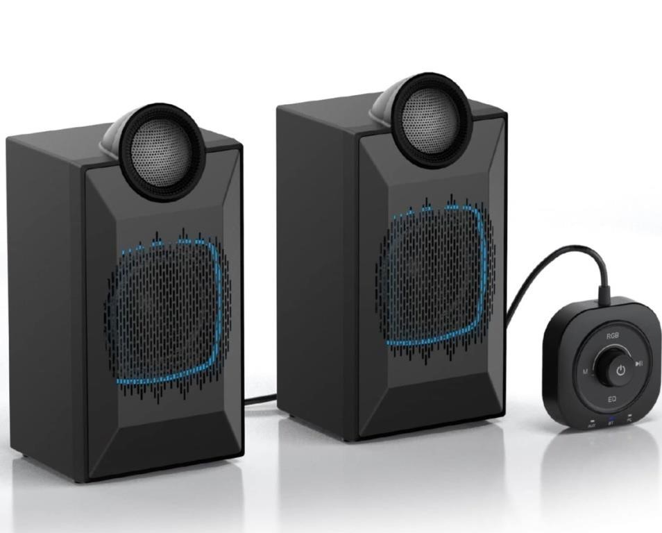 JOUNIVO Computer Speakers, RGB PC Speaker for