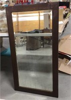 Wood framed mirror 23 x 1 x 41