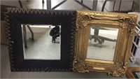 2 framed mirrors 18in x 18in /  8in x 3in x 18in