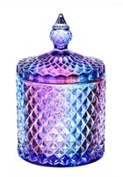 Vintage European Royal Glass Jar, Candy Jar with