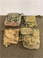Group vintage hiking backpacks, Boy Scout