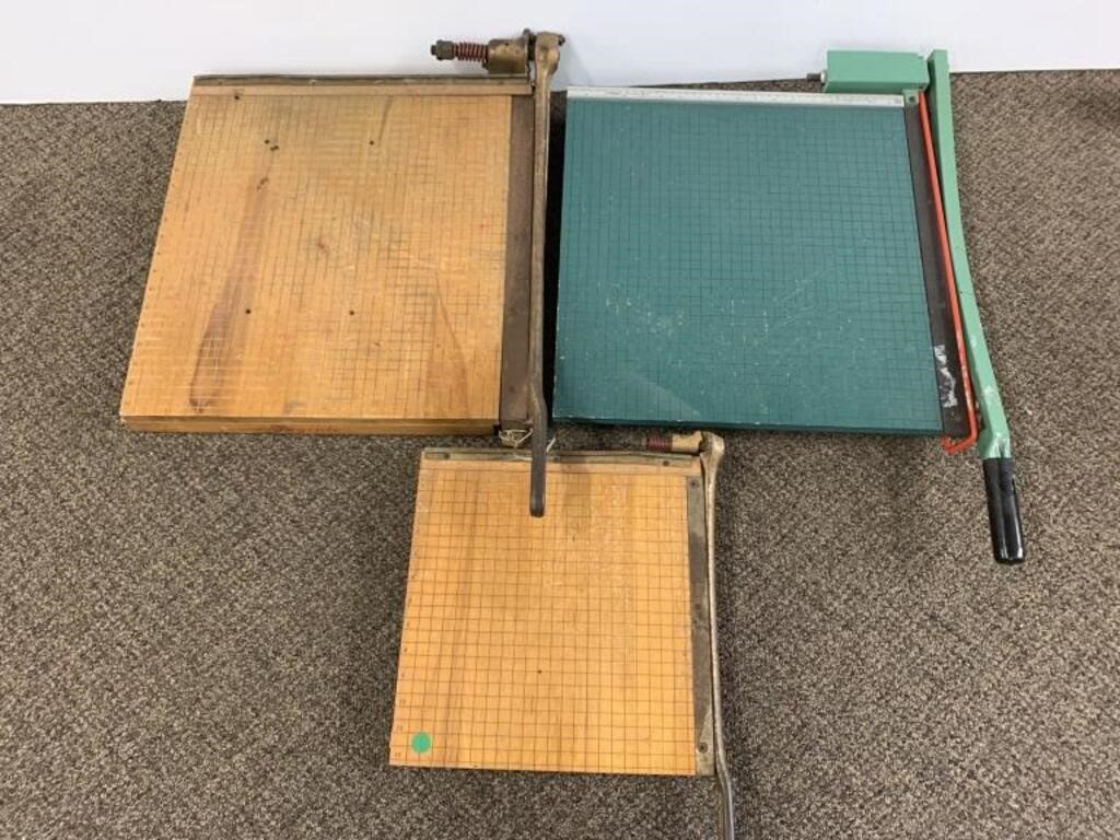 3 vtg paper cutters - Ingento and Premier