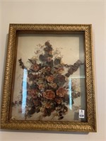 Framed Dried Flower Picture