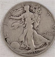 1936 SILVER WALKING LIBERTY HALF DOLLAR