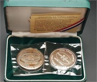2 - Homestake Mine .999 Silver Proof Medals