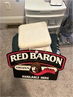 Red Baron Sign & pillows