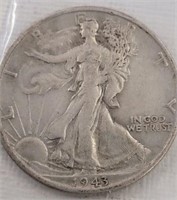 1943 SILVER WALKING LIBERTY HALF DOLLAR