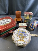Random Tins, Small Wooden Chair & More
