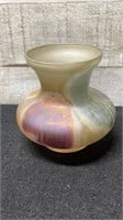 Vintage Rueven Art Glass Vase 4" X 4"
