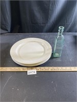 Two Plates &  a Bottle