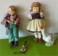 Goebel Hummel 14” Dolls, ”Merry Wanderer” +