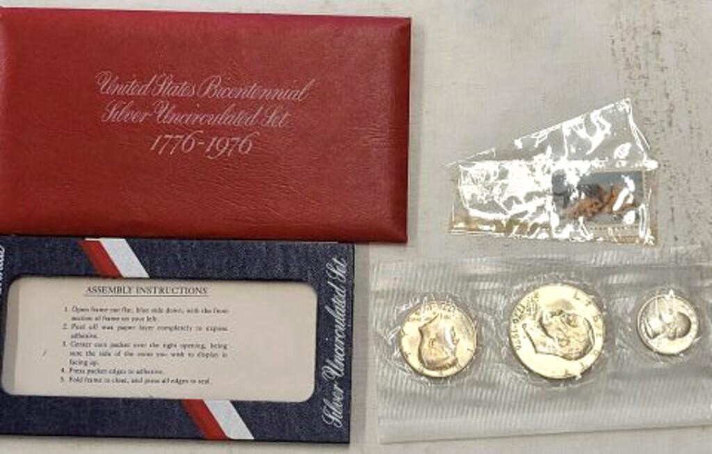 US BICENT SILVER UNCIRCULATED QUARTER, IKE AND