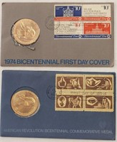 1974 PRESIDENTIAL MEDALS AND STAMP SETS