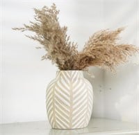 Farmhouse Ceramic Rustic Vase,Sand Glaze Finish