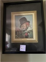 Signed Red Skeleton Picture (Double Framed)