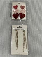 2 pairs Dangle ear rings