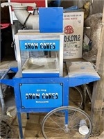 Snow Cone Machine On Wheels plus box of snow cone