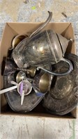 Box Lot Of Silver Plate