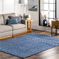 nuLOOM Moroccan Blythe Rug  Dark Blue  4' x 6'