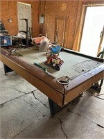 Pool Table w/ Balls (Needs Repaired)