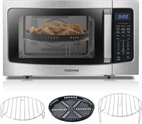 TOSHIBA 4-in-1 Microwave Oven  1.5 Cu Ft  Silver