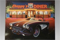 CHAPPY'S DINER 1950'S ROCK N ROLL LIGHT-UP PICTURE