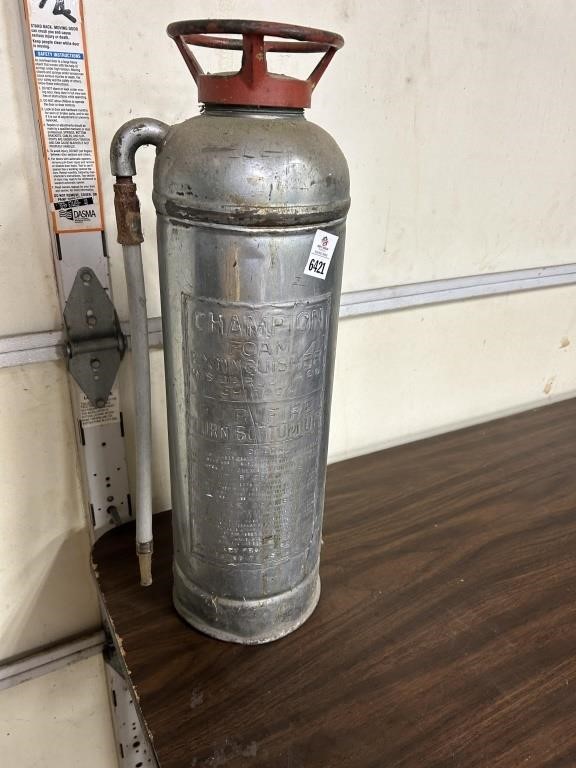 Vintage Brass Champion Fire Extinguisher