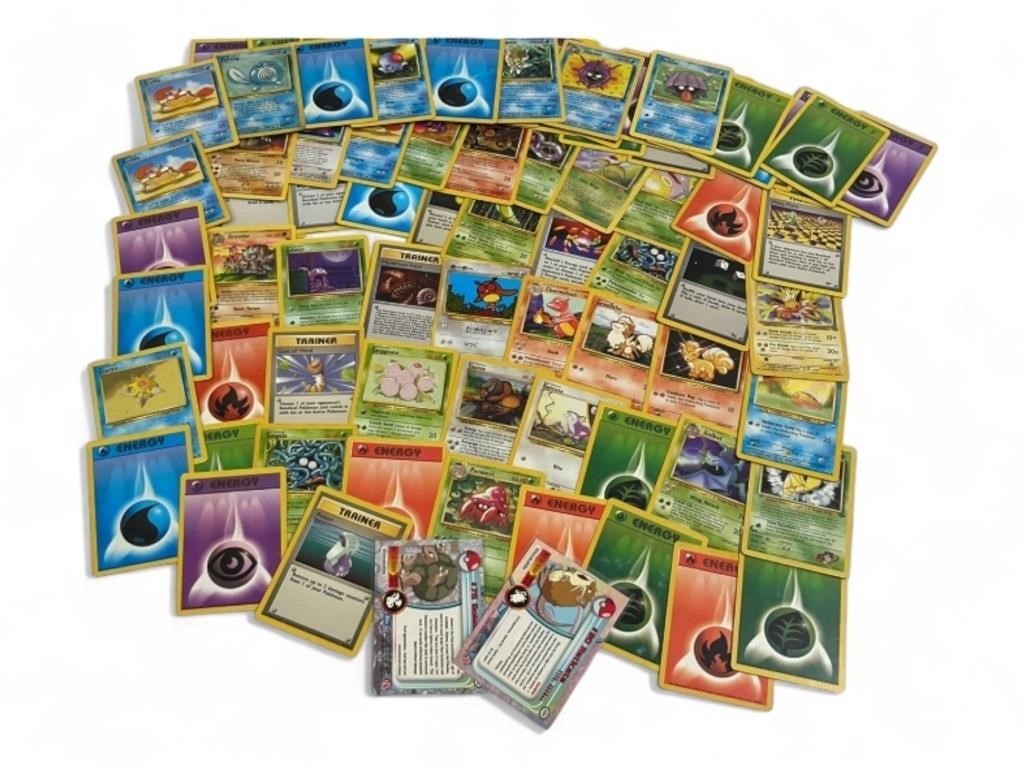 82 Vintage Base Set Pokemon Cards