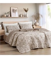 SHALALA Floral Quilt Queen Cotton bedding set
