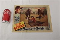 1950s Feud of The Range Lobby Card ~ 14" x 11"