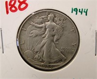 1944 WALKING LIBERTY HALF DOLLAR COIN