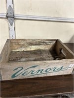 Vernors Ginger ale Wooden Crate Advertising