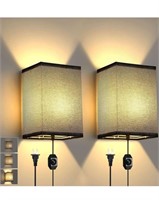 Lightess 2 Pack Wall Sconces Indoor Dimmable