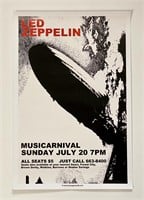 Led Zeppelin Music Carnival 1969 Poster Repro