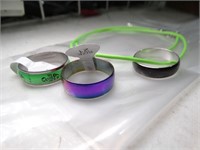 3 New Stainless Steel Vivid Colored Sz-21 Rings