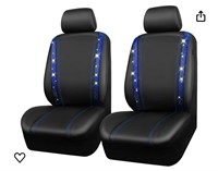 Leather Diamond Bling Car Seat Cover pair