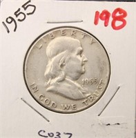 1955 FRANKLIN HALF DOLLAR COIN