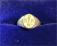 Ladies 10k gold nurse ring.